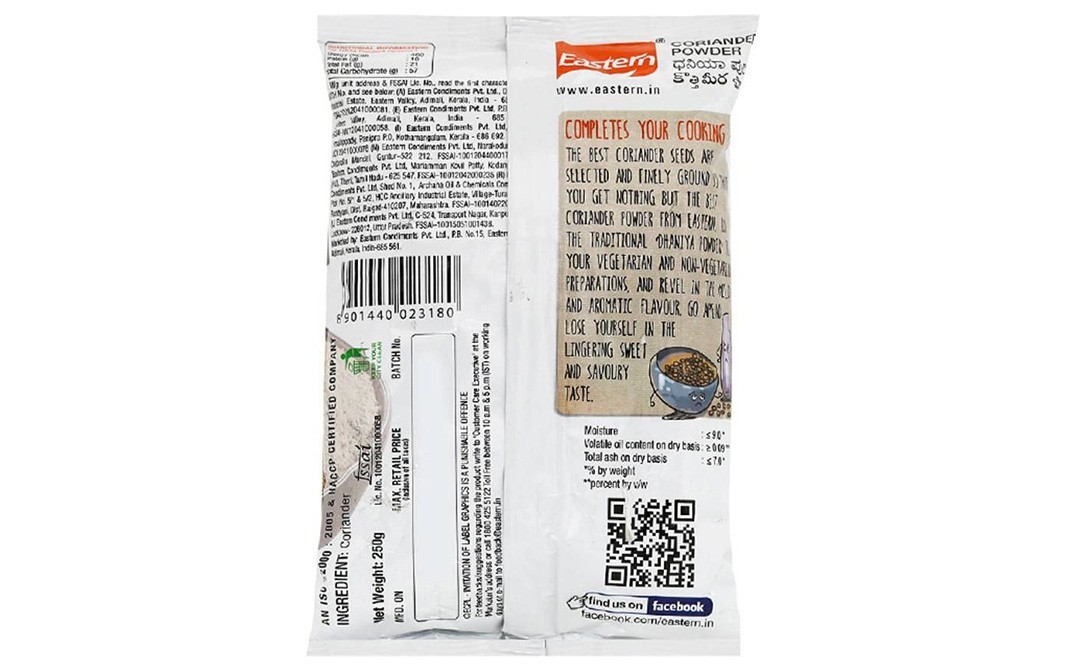 Eastern Coriander Powder    Pack  250 grams